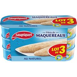 SAUPIQUET MAQUEREAUX NATUREL SAUPIQUET 3X169G