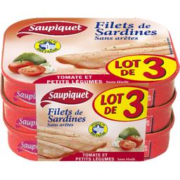 SAUPIQUET FILET SARD.TOMAT.LEG.SAUPIQUET 3X100G