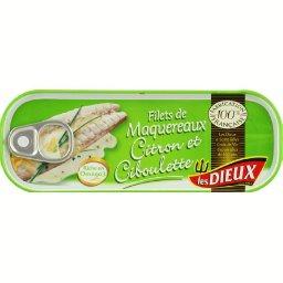 LES DIEUX FILET MAQUEREAU CITRON/CIBOULETTE LES DIEUX 1/4P LONG 176G