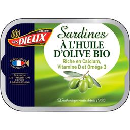 LES DIEUX SARDINES BIO HUILE D'OLIVE BIO LES DIEUX 1/6 115G