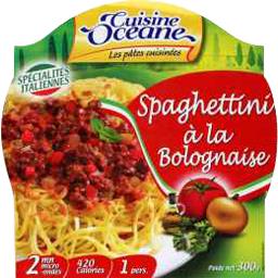 CUISINE OCEANE SPAGHETTINI À LA BOLOGNAISE CUISINE OCÉANE BARQUETTE 300G