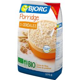 BJORG PORRIDGE 3 CÉRÉALES BIO BJORG 375G