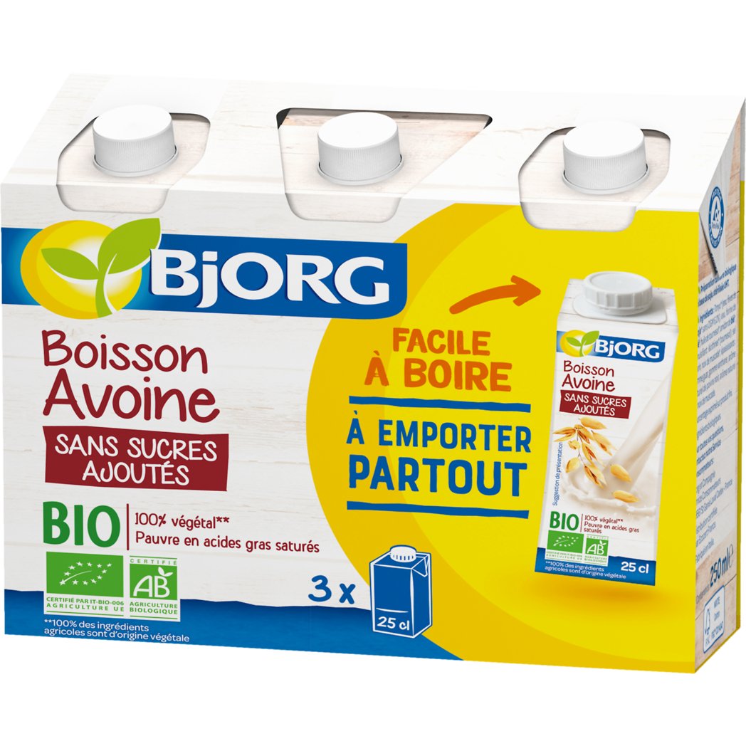BJORG AVOINE SANS SUCRES AJOUTES BIO BJORG 3X25CL