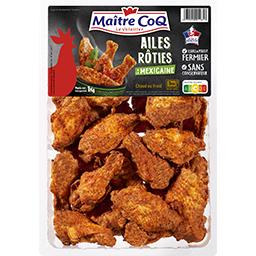 MAITRE COQ AILES DE POULET ROTIES MEXICAINE M.COQ 1KG SOUS ATMOSPHÈRE