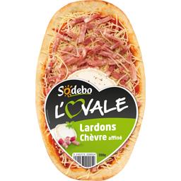 SODEBO PIZZA L'OVALE LARDONS & CHEVRE AFFINE SODEBO 200G SODEBO PIZZA L'OVALE LARDONS & CHEVRE AFFINE SODEBO 200G