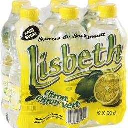 LISBETH EAU PLATE AROMATISE SOURCE 6X 50C CITRON VERT