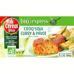 CEREAL BIO CROQ SOJA CURRY ET PAVOT CÉRÉAL BIO 2X100G