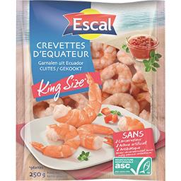 ESCAL Crevette King size Cuit Surgelé Sachet 250g