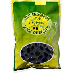 BRIN D'OLIVIER OLIVES NOIRES À LA GRECQUE SACHET 500G