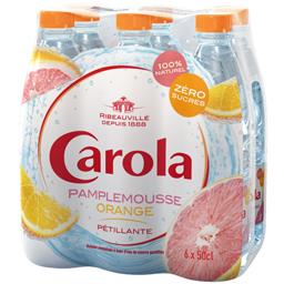 CAROLA EAU GAZEUSE CAROLA PAMPLEMOUSSE ORANGE SANGUINE PET 6X50CL