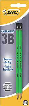BIC CORPS BOIS HEXAGONAL - TÊTE TREMPÉE BAGUÉE - 3B