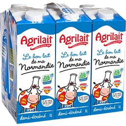 AGRILAIT Lait Vache UHT Brique Carton 1000ml x6