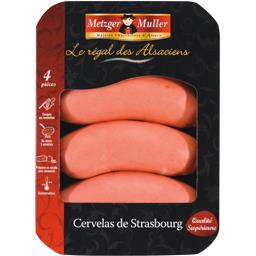 METZGER-MULLER 4 SAUCISSON ALSAC PC 400G