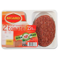 BIGARD STEAK HACHÉ FRAIS BIGARD TOMATE 15% MG 2X125G