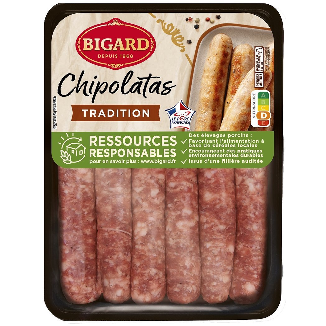 BIGARD CHIPOLATAS BIGARD S/ATM 6X55G