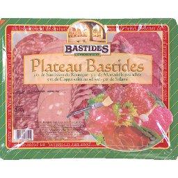 BASTIDES ASSORT.SAUCISSON-MORTADELLE-COPPA-SALAMI PLATEAU BASTIDE240G