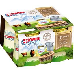 SAVOIE YAOURT YAOURTS LAIT ENTIER SAVEUR VANILLE POT CARTON 4X125G
