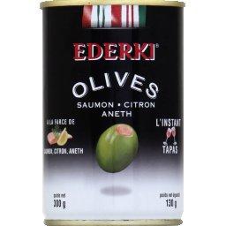 EDERKI OLIVES VERTES DENOYAUTEES FARC 300G 130G EGOUTTE