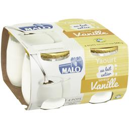 MALO YAOURT VANILLE LAIT ENTIER MALO 125G X4