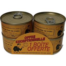 LOU-GASCOUN ARTIS PATE FOIE PORC 1/6 4X 130G