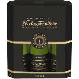 NICOLAS FEUILLATTE CHAMPAGNE BRUT GDE RÉSERVE N.FEUILLATTE PACK 3X20CL 12D