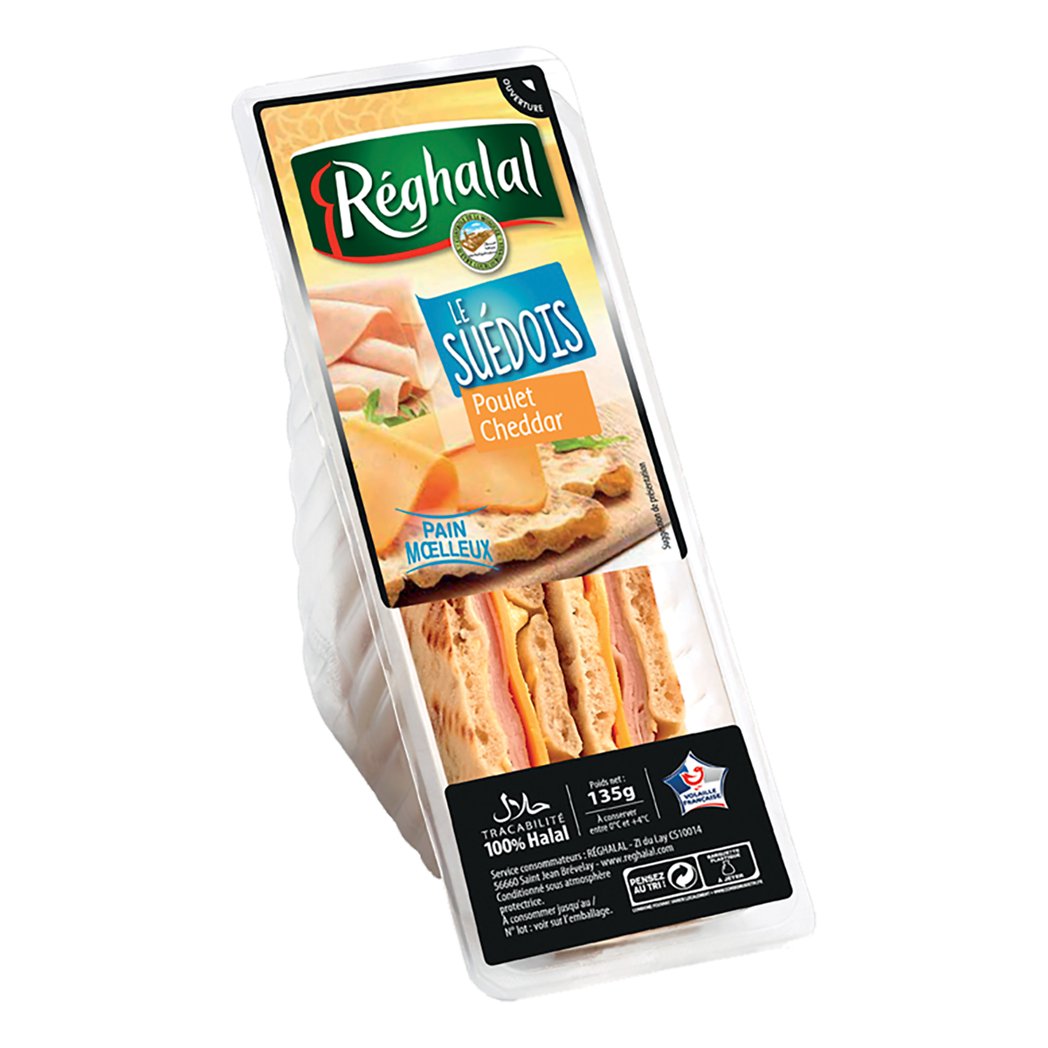 REGHALAL SANDW SUEDOIS POULET CHEDDAR REGHALAL 135G