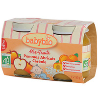 BABYBIO PETIT POT POMME-ABRICOT-CÉRÉALE DÈS 4 MOIS BABYBIO 2X130G