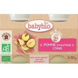 BABYBIO PETIT POT POMME-COING DÈS 4 MOIS BABYBIO 2X130G