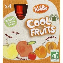KALIBIO COMPOTE COOL FRUITS JAUNES KALIBIO MINI GOURDE PACK4X90G