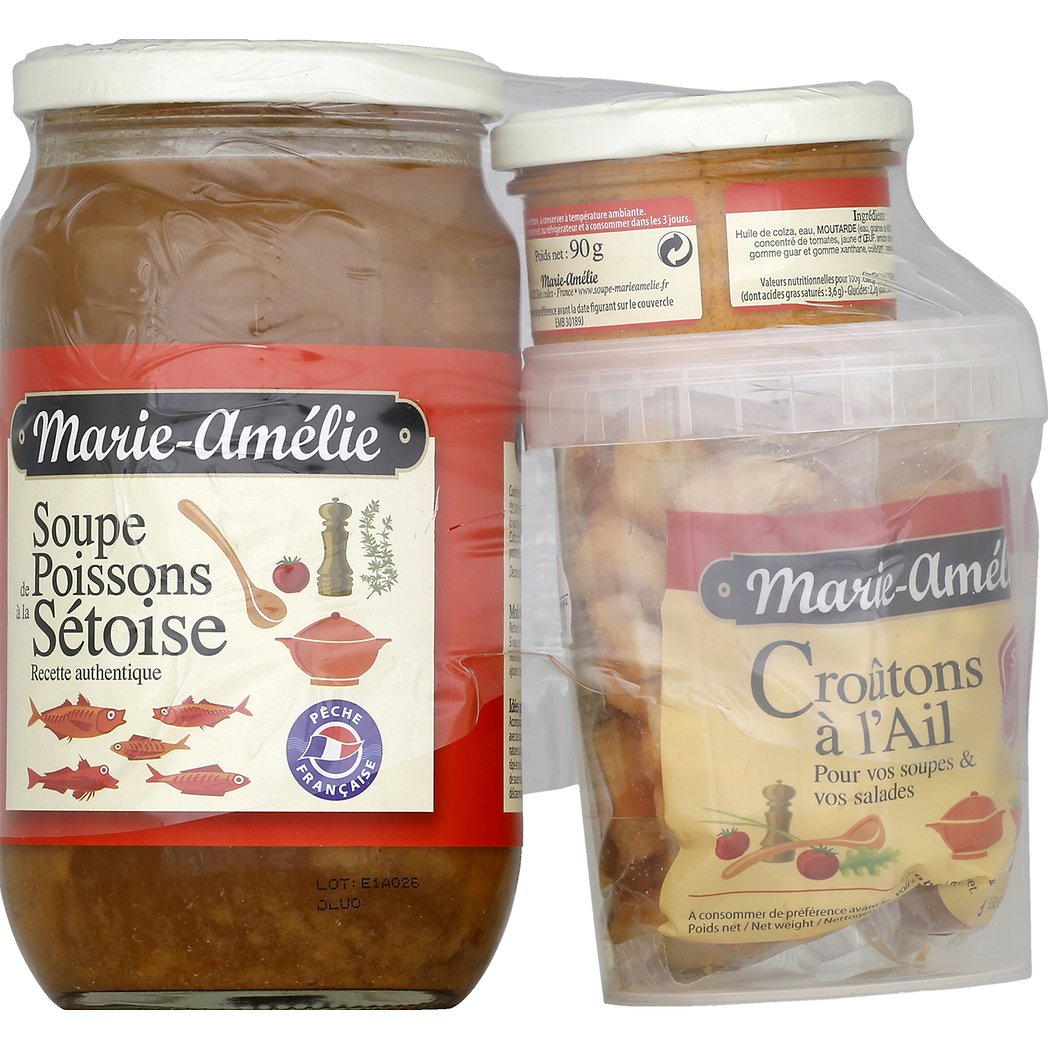 MARIE AMELIE SOUPE DE POISSON 85CL+ROUILLE 12CL+CROÛTONS 100G