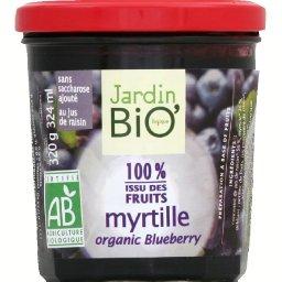 LE JARDIN BIOLOGIQUE CONFITURE EXTRA 60% MYRTILLE BIO LE JARDIN BIOLOGIQUE 320G
