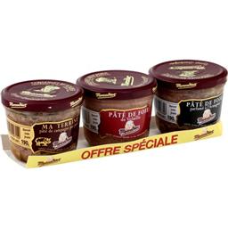 MERCADIER Pate Viande Foie Bocal 190g x3
