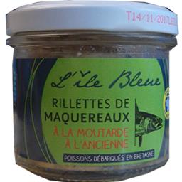 L' ILE BLEUE RILLETTE DE MAQUEREAU/MOUTARDE ILE BLEUE CHAUDRON VERRE 100G