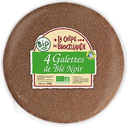 CREPE DE BROCELIANDE GALETTES DE BLE NOIR BIOLOGIQUES ORIGINE FRANCE EN SACHET X4 260G