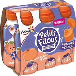 YOPLAIT YAOURT A BOIRE PETITS FILOUS AROMATISES PECHE 100G X6