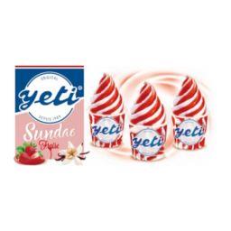 YETIGEL YETI SUNDAE VANILLE FRAISE 3X75G, 225G