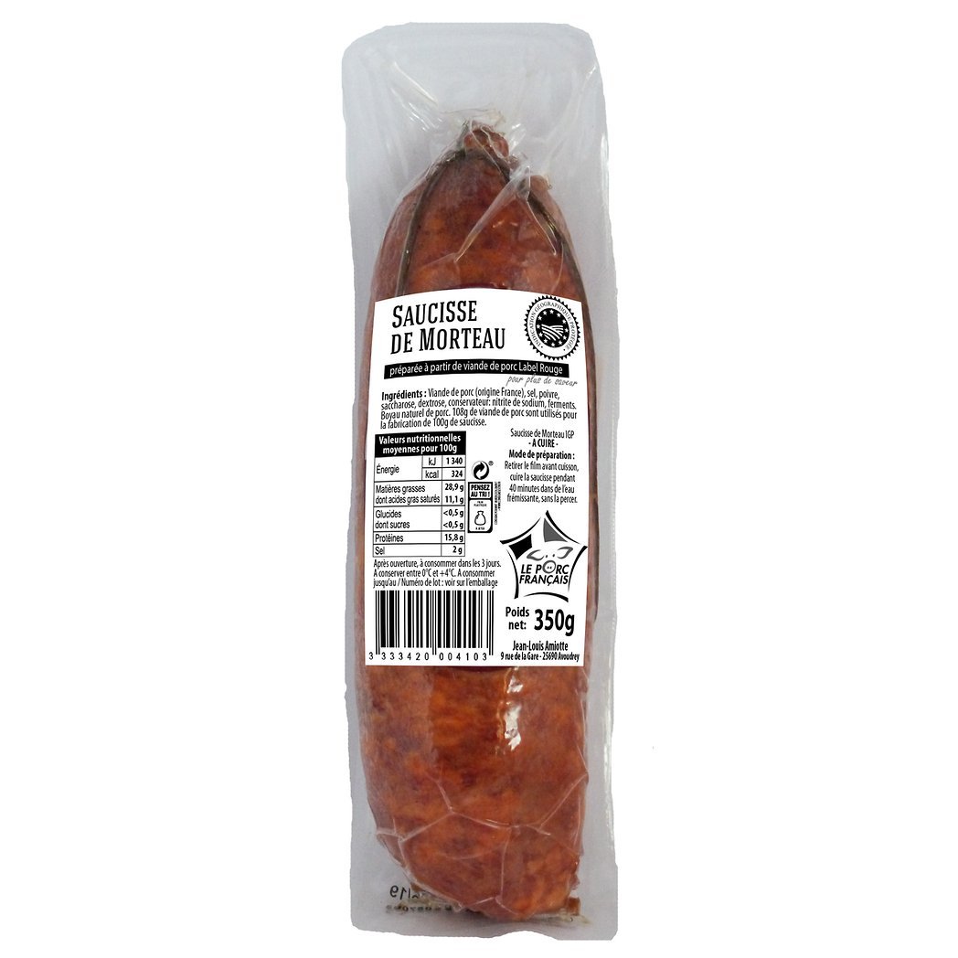 SANS MARQUE Saucisse de Label rouge Sachet 350g