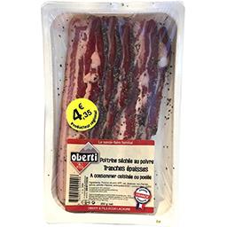 OBERTI Porc Seche Poivre Tranche Barquette 250g
