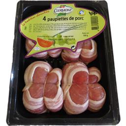 CLERMONT Paupiettes Porc Barquette 4's 500g