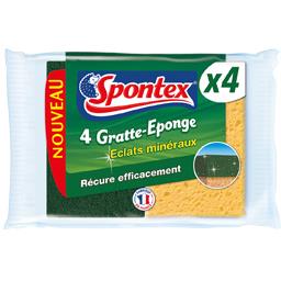SPONTEX GRATTE EPONGE ECLAT MINERAUX X4 SPONTEX