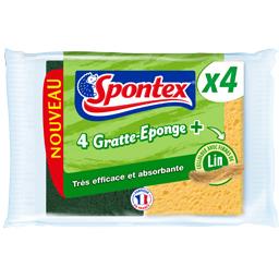 SPONTEX GRATTE EPONGE FIBRES DE LIN X4 SPONTEX