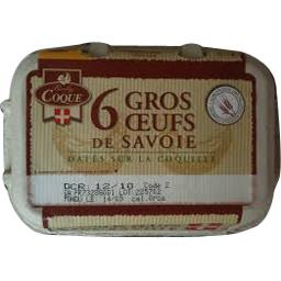 BABY-COQUE JR PONTE OEUF FRAIS GROS DATE BOITE CARTON 6
