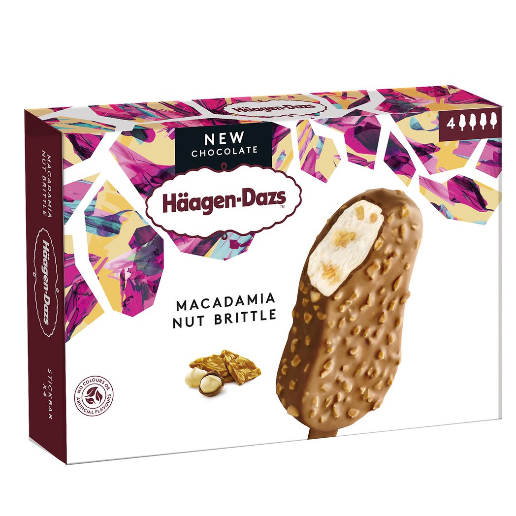 HAAGEN-DAZS BATONNETS MAC NUT BRITTLE 280G
