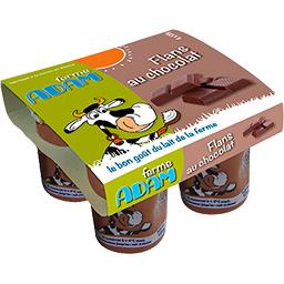FERME ADAM FLAN CHOC P.PLA 4X 125G