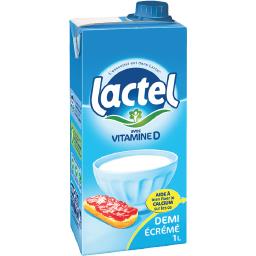 LACTEL LAIT SLIM LACTEL 1/2 ÉCRÉMÉ BRIQUE 1L