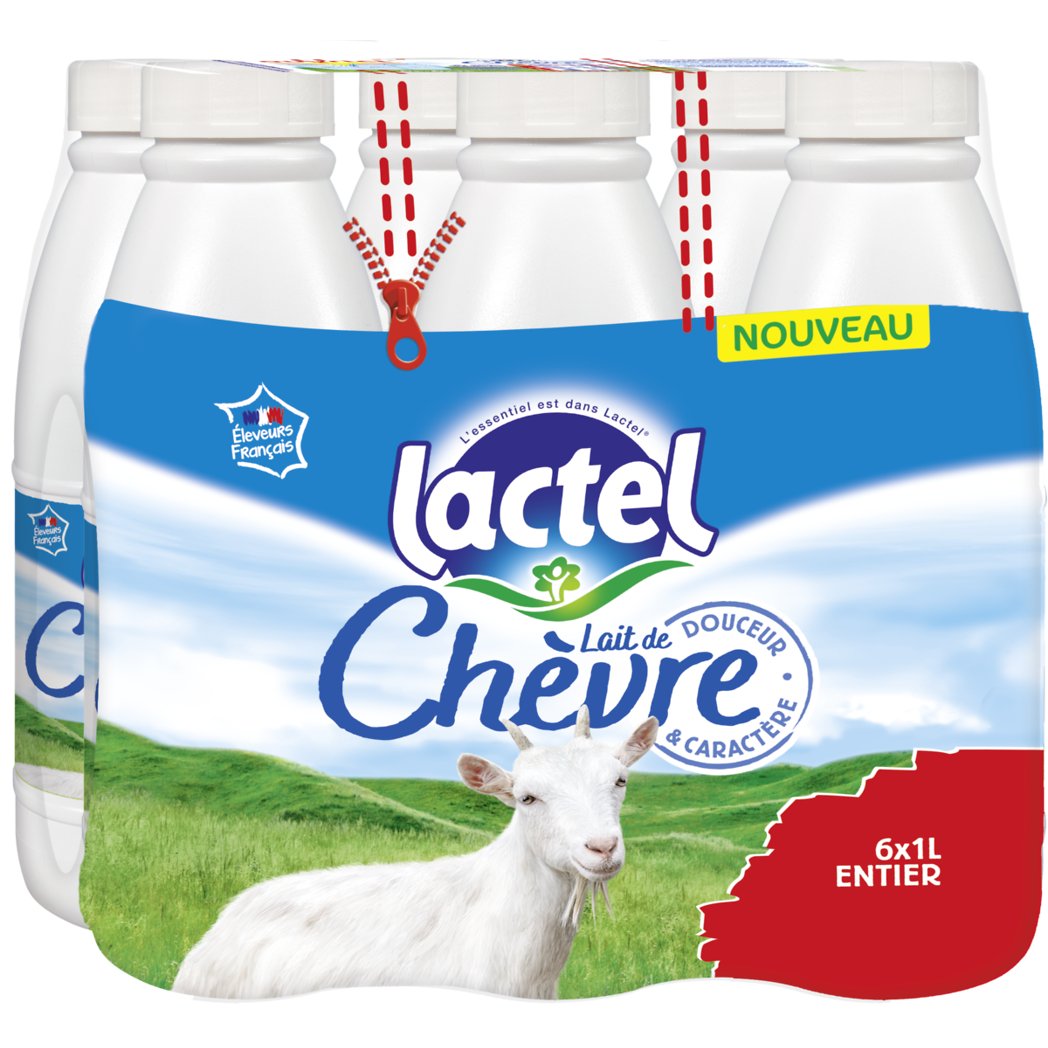 LACTEL LAIT DE CHEVRE ENTIER LACTEL UHT 6X1L