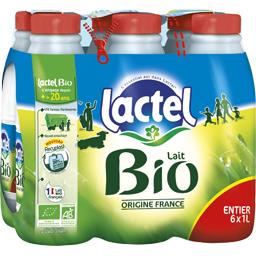 LACTEL LAIT UHT BIO ENTIER LACTEL BOUTEILLE 6X1L