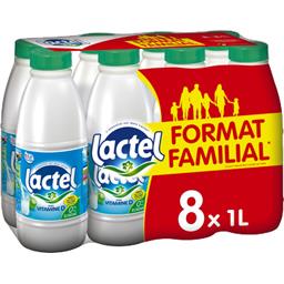 LACTEL LACTEL ÉCRÉMÉ UHT BOUTEILLE 8X1L FORMAT FAMILIAL