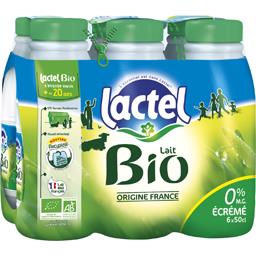 LACTEL LAIT UHT BIO ÉCRÉMÉ LACTEL BOUTEILLE 50CL X6