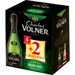 VOLNER VIN BLANC DE BLANCS DEMI-SEC CHARLES VOLNER VMQ 4+2 GRATUIT